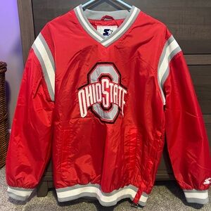 Ohio State Buckeyes men’s red windshell pullover jacket